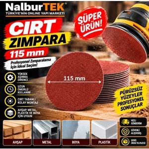 Cırt Zımpara 115mm 60 Kum