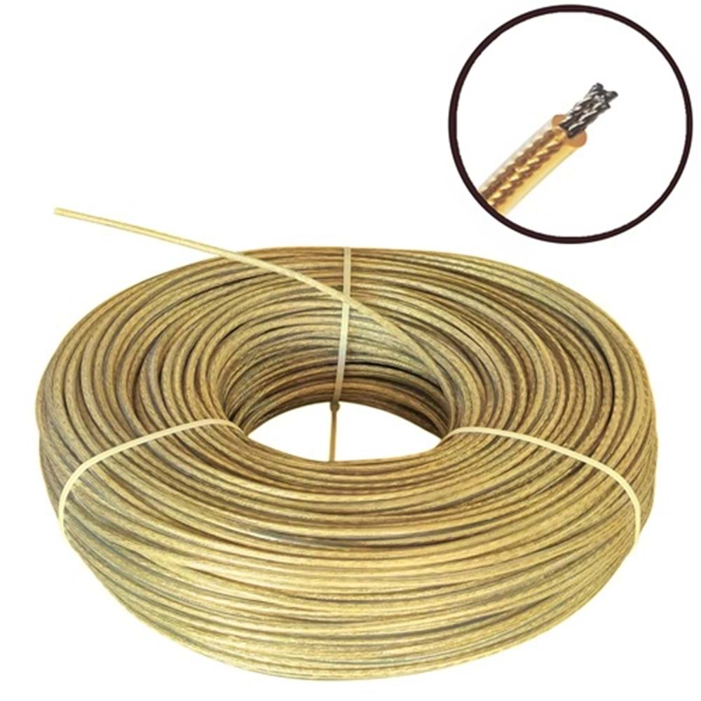 İzoleli Pvc Kaplı Çelik Tel Halat 2mm - 200mt