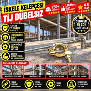 İskele Kelepçesi Tij Dübelsiz