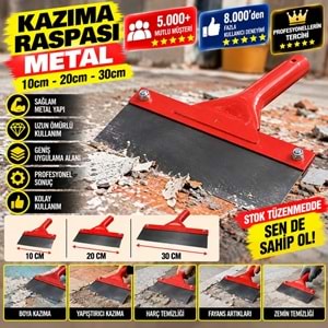 Kazıma Raspası Metal 10cm