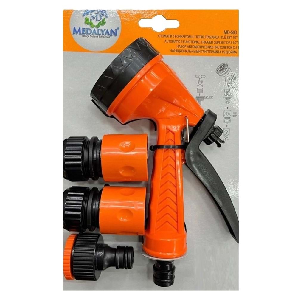 Medalyan Otomatik Tetikli Tabanca 5 Fonksiyonlu 4 Lü Set 1/2