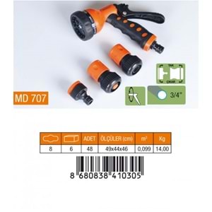 Medalyan Otomatik Tabanca 7 Fonksiyonlu 4 Lü Set 3/4