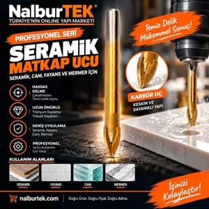 Cam Seramik Fayans Delme Matkap Ucu 7mm