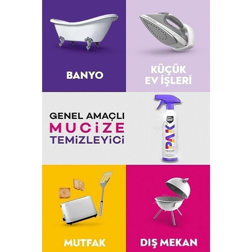Selsil Pak Köpük Mucize Temizleyici Sprey 500ml (12AD)