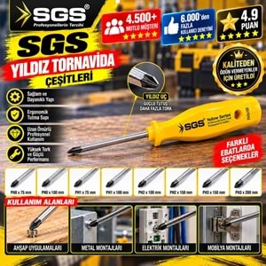 SGS Yıldız Tornavida 5x150 mm