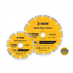 SGS Soketli-Segmentli Elmas Mermer Granit Kesici Disk 180mm