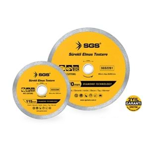 SGS Sürekli Elmas Mermer Granit Kesici Disk 115mm