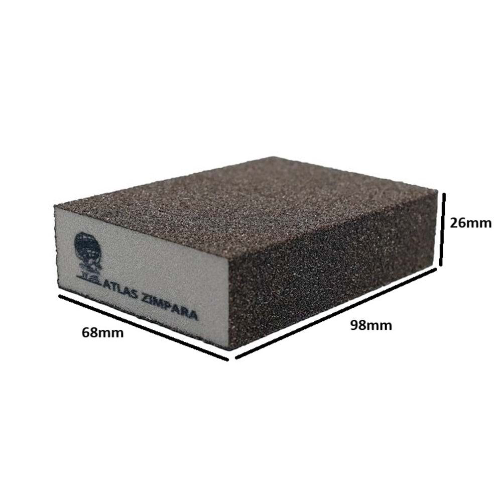 Atlas Takoz Kübik Sünger Zımpara 100 Kum