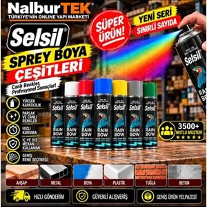 Selsil Sprey Boya Parlak Siyah 400ml RAL9005
